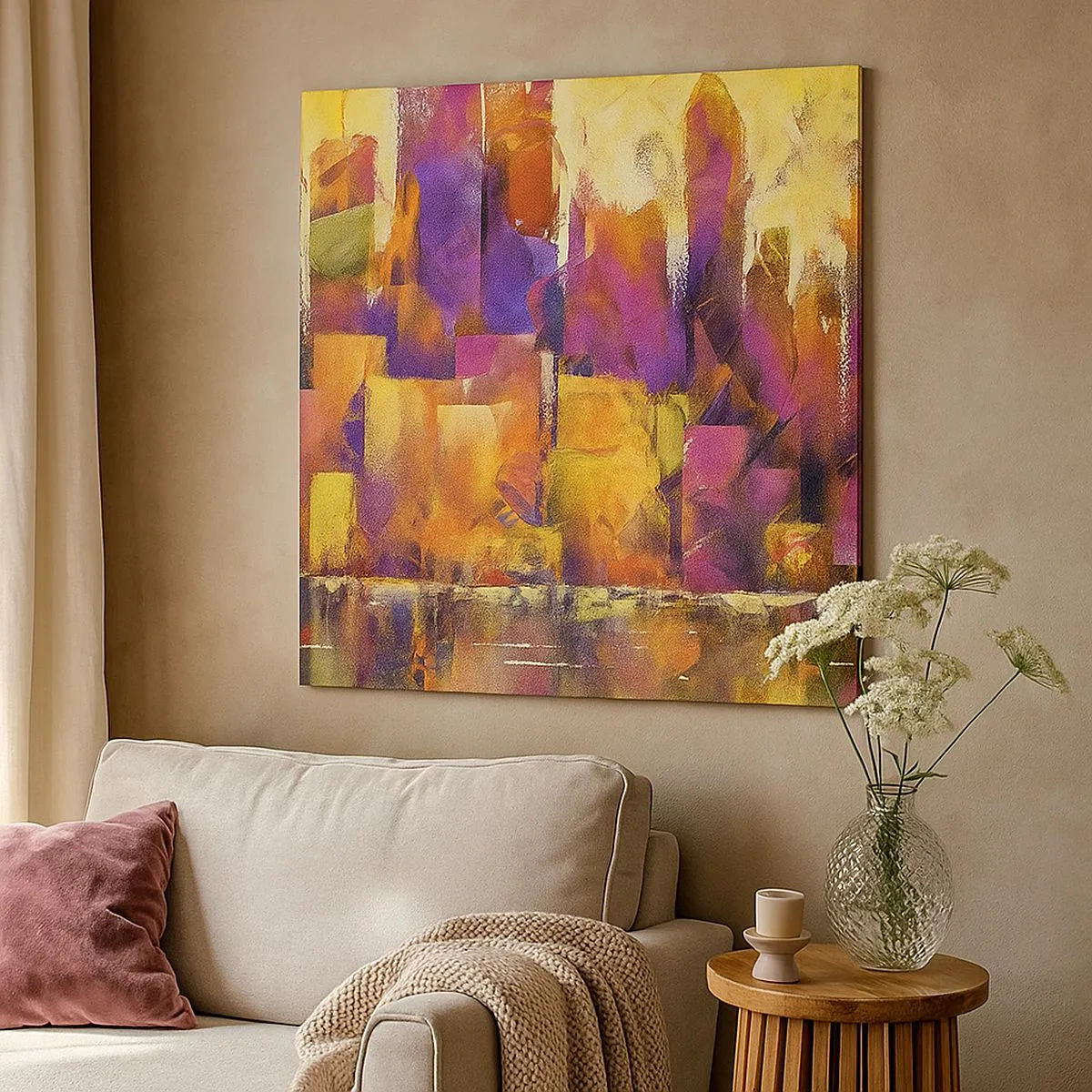 Schilderen op canvas - Metropolitan compositie - 30x30 cm