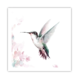 Poster - Vastgehouden tijdens fladderen - 60x60 cm