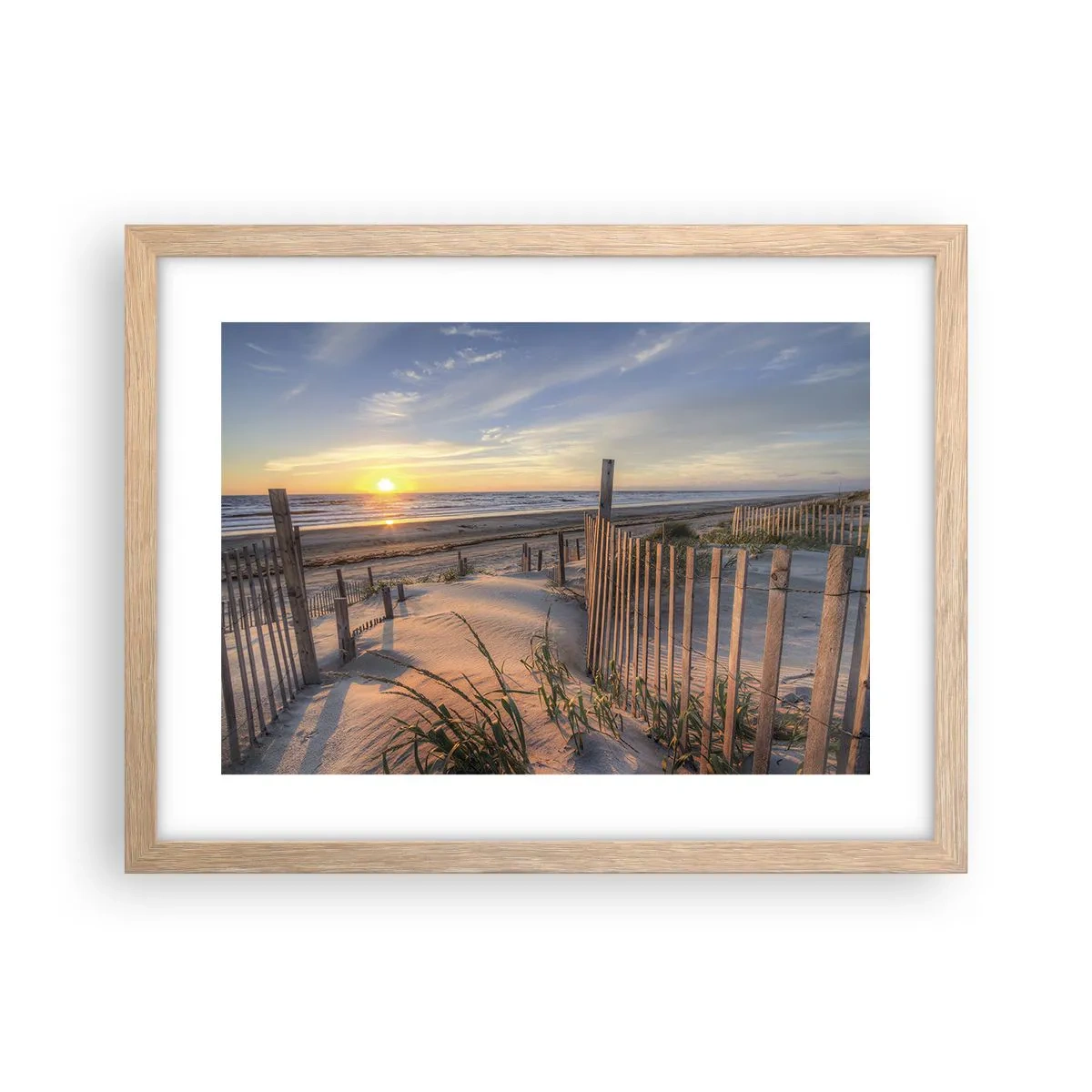 Een poster in een licht eiken lijst - Glans en schaduw van de wind - 40x30 cm