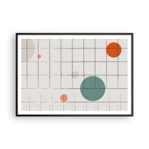 Poster in een zwarte lijst - Gevangen. Wij of zij? - 100x70 cm