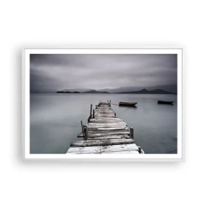 Poster in een witte lijst - Je kunt morgen gaan - 100x70 cm