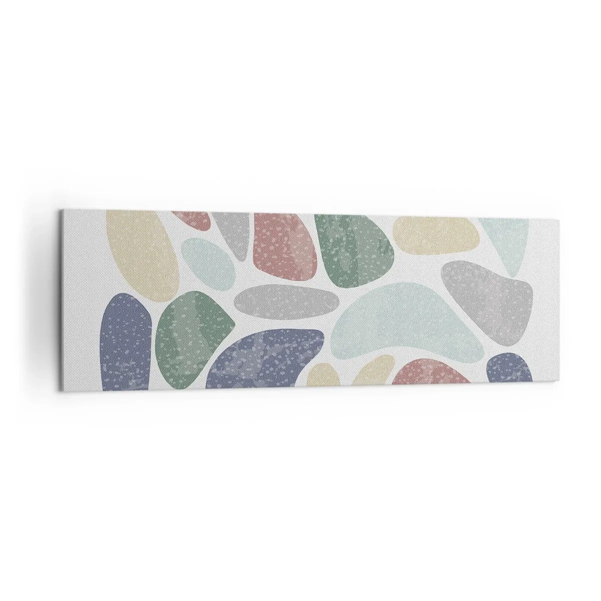 Schilderen op canvas - Een mozaïek van poederkleuren - 160x50 cm