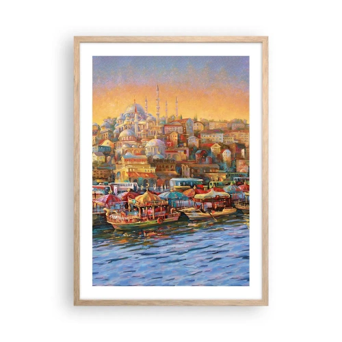 Een poster in een licht eiken lijst - Istanboel verhaal - 50x70 cm