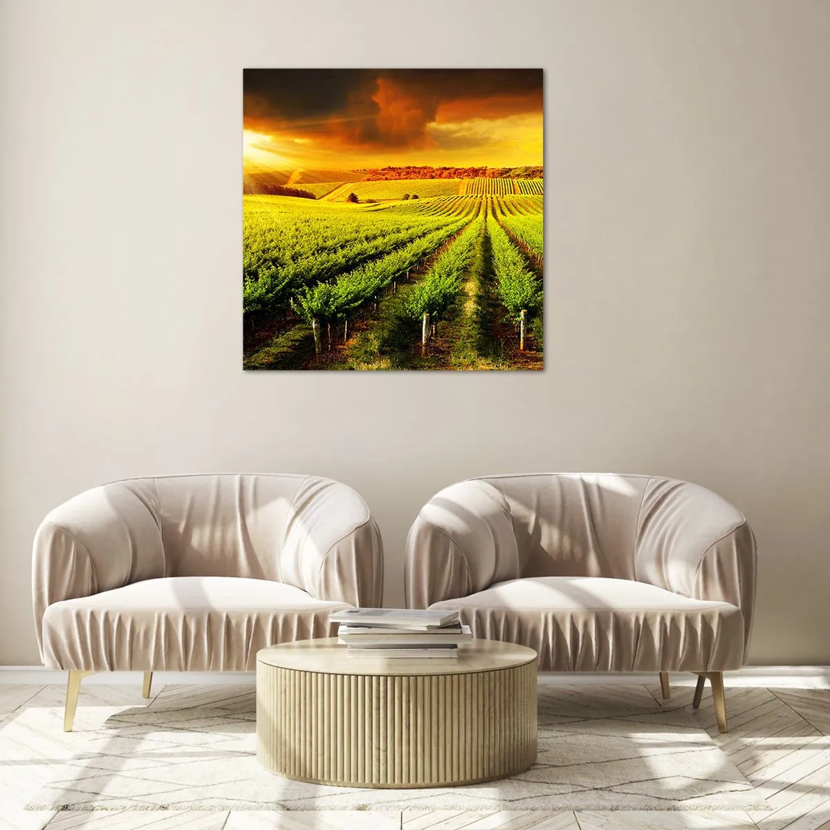 Schilderen op glas - Onder de Australische zon - 40x40 cm