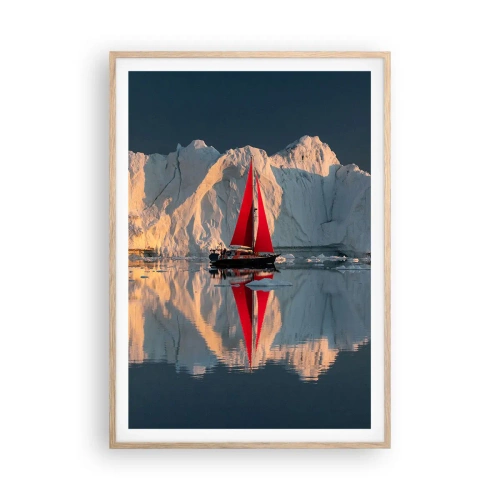 Een poster in een licht eiken lijst - Aan de rand van de wereld - 70x100 cm