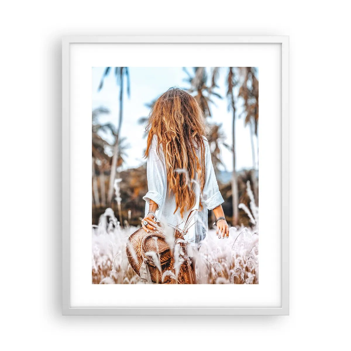 Poster in een witte lijst - Geboren uit graspluis - 40x50 cm
