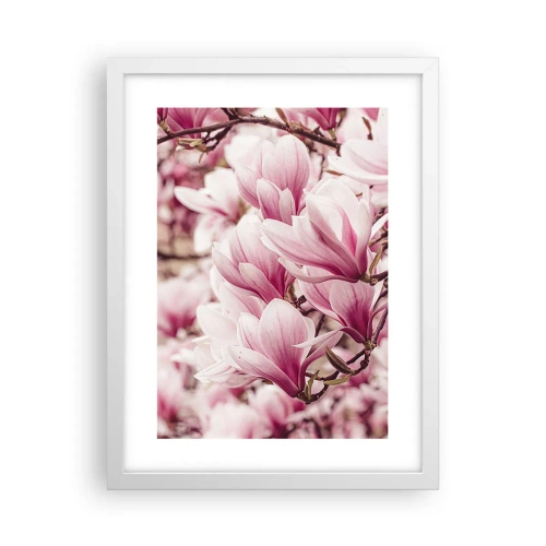 Poster in een witte lijst - De lente is roze - 30x40 cm
