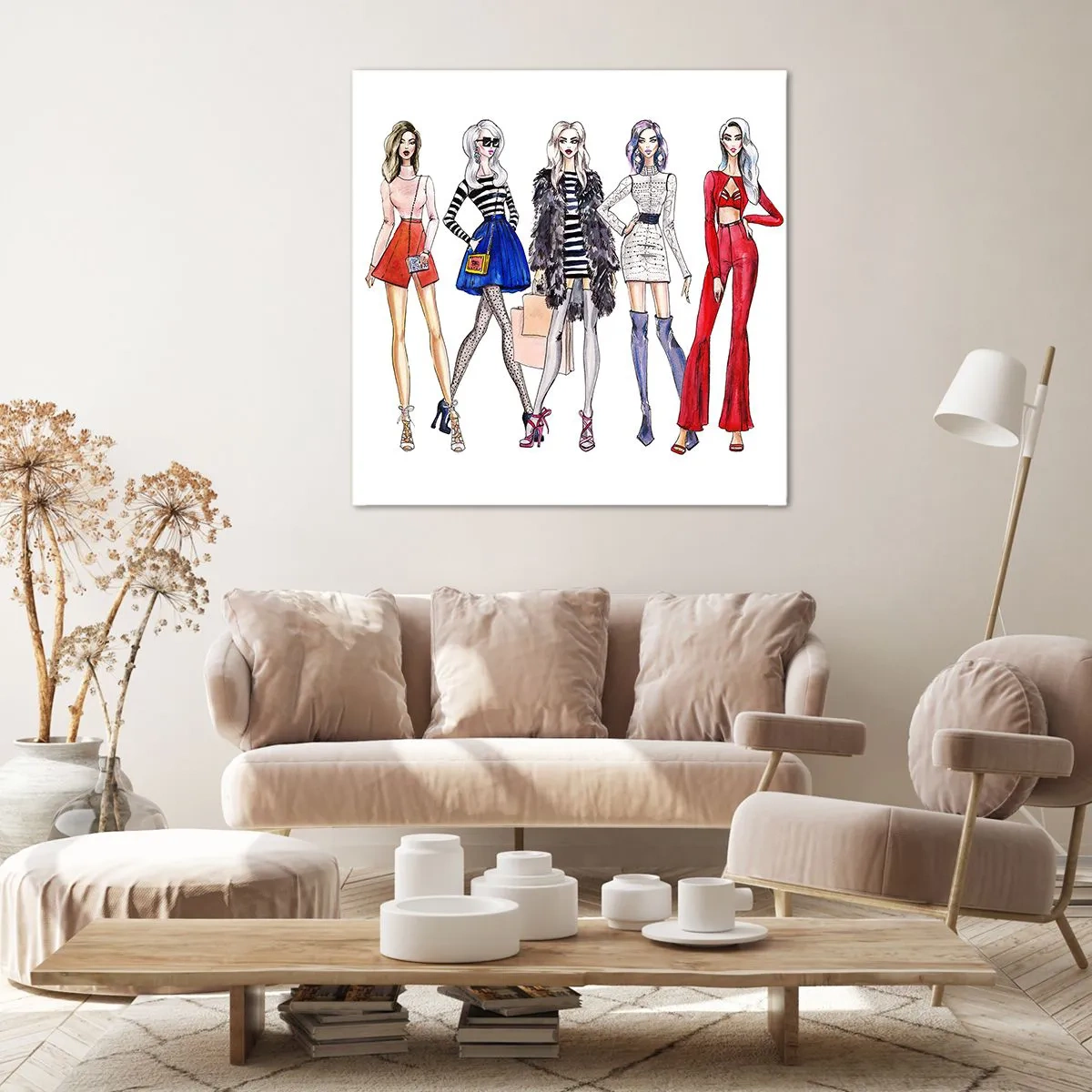 Schilderen op canvas - Elke week Fashion Week - 40x40 cm