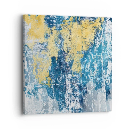 Schilderen op canvas - Abstractie vol met weer - 40x40 cm