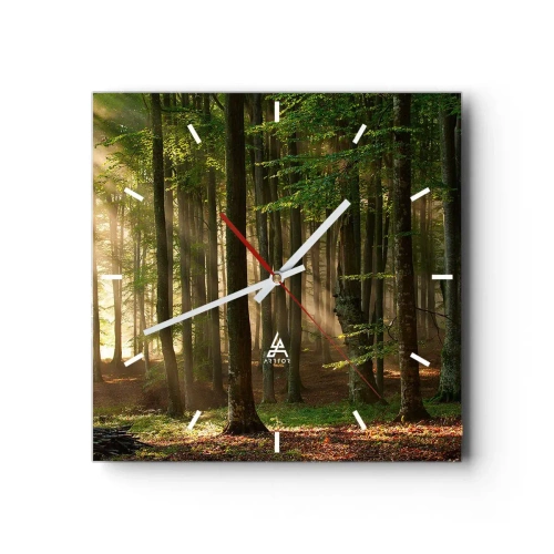 Wandklok - Klok - Stralend op een lentemorgen - 30x30 cm