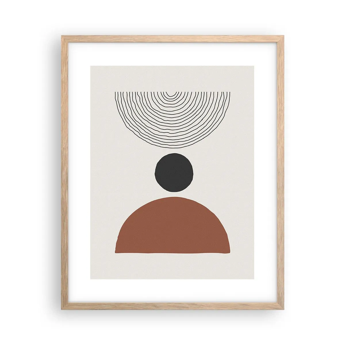 Een poster in een licht eiken lijst - Het middelpunt van de aandacht - 40x50 cm