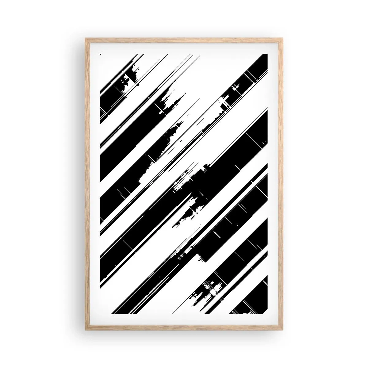 Een poster in een licht eiken lijst - Een intense en dynamische compositie - 61x91 cm