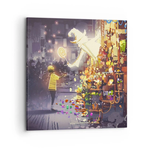 Schilderen op canvas - Tovenarij bestaat wel - 70x70 cm