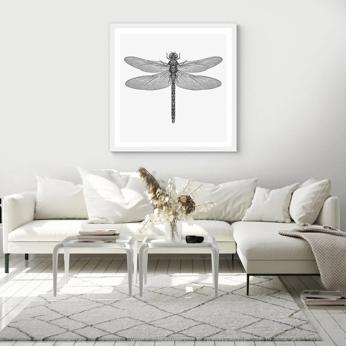 Poster in een witte lijst - Precisie van de natuur - 40x40 cm