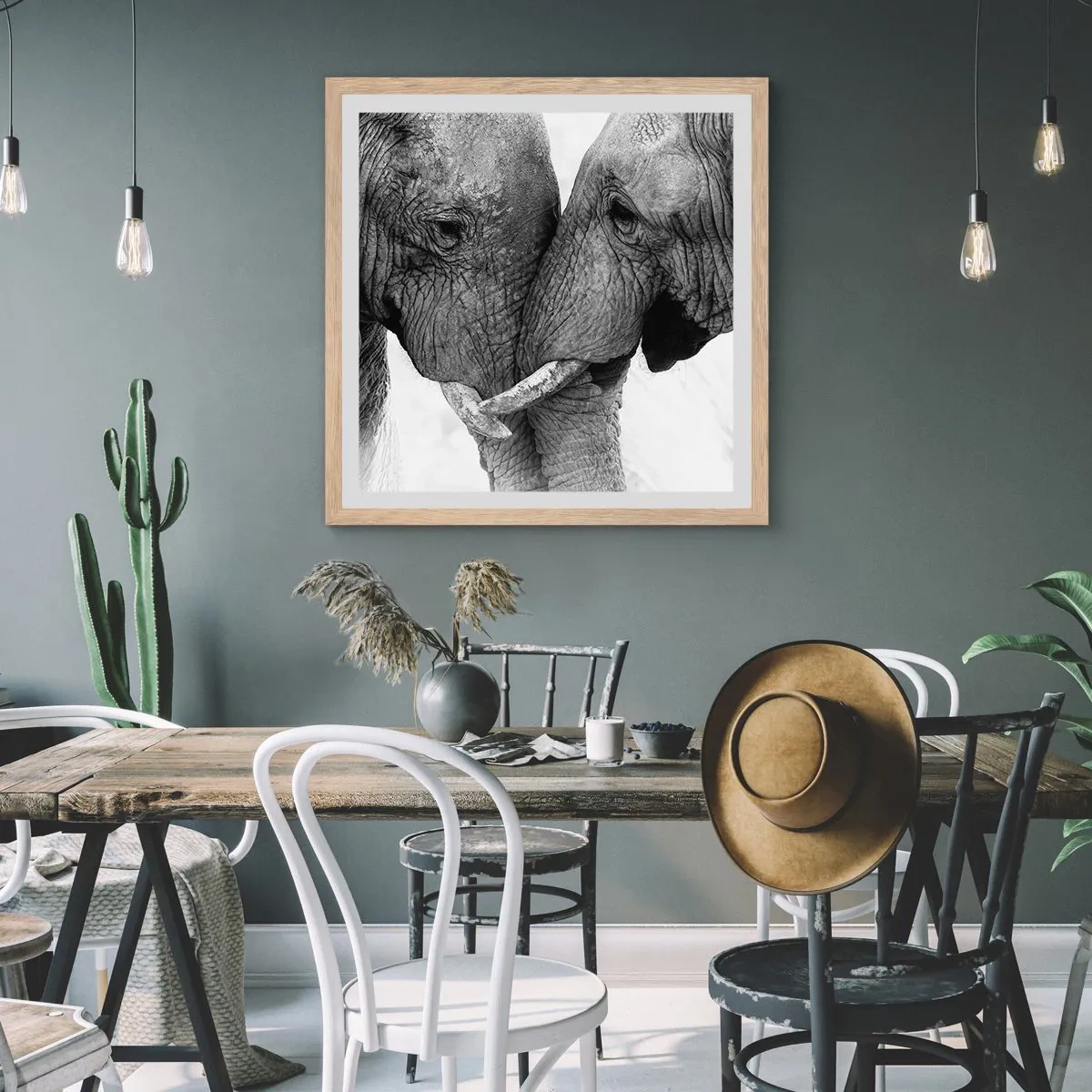 Een poster in een licht eiken lijst - Oprechte bekentenis - 30x30 cm