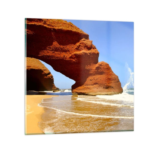 Schilderen op glas - Water en wind al duizen jaren - 60x60 cm