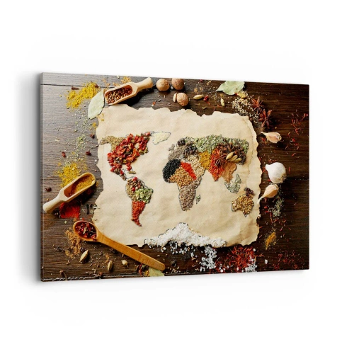 Schilderen op canvas - Alle smaken van de wereld - 120x80 cm