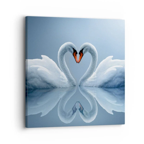Schilderen op canvas - Tijd voor liefde - 30x30 cm