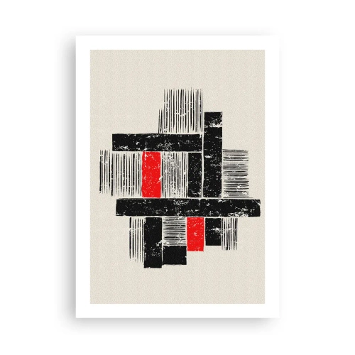 Poster - Rood en zwart - 50x70 cm