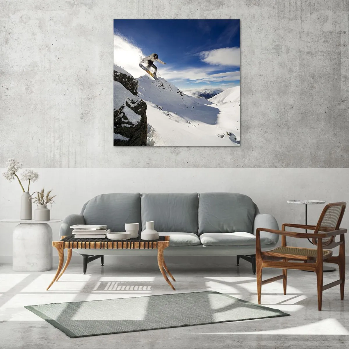 Schilderen op glas - Vrijheid zonder grenzen - 70x70 cm