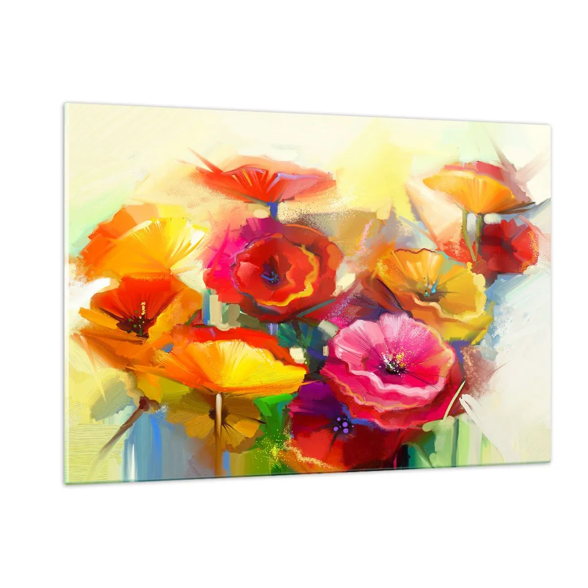 Schilderen op glas - Niet alleen rood - 120x80 cm