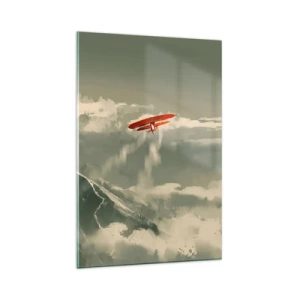 Schilderen op glas - Onverschrokken pionier - 80x120 cm