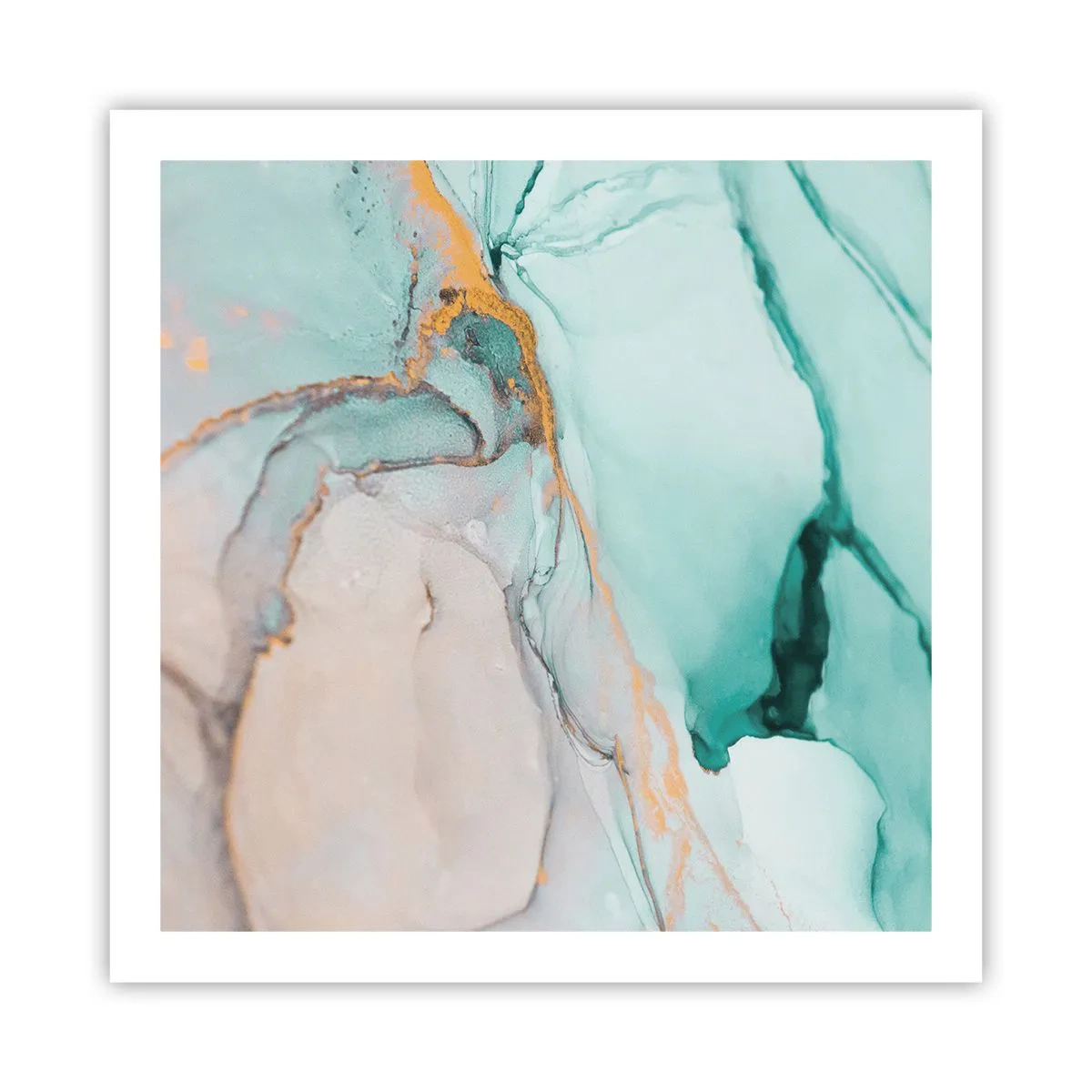 Poster - Een dans van vormen en kleuren - 60x60 cm