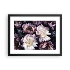 Poster in een zwarte lijst - Boeket ouderwets - 40x30 cm