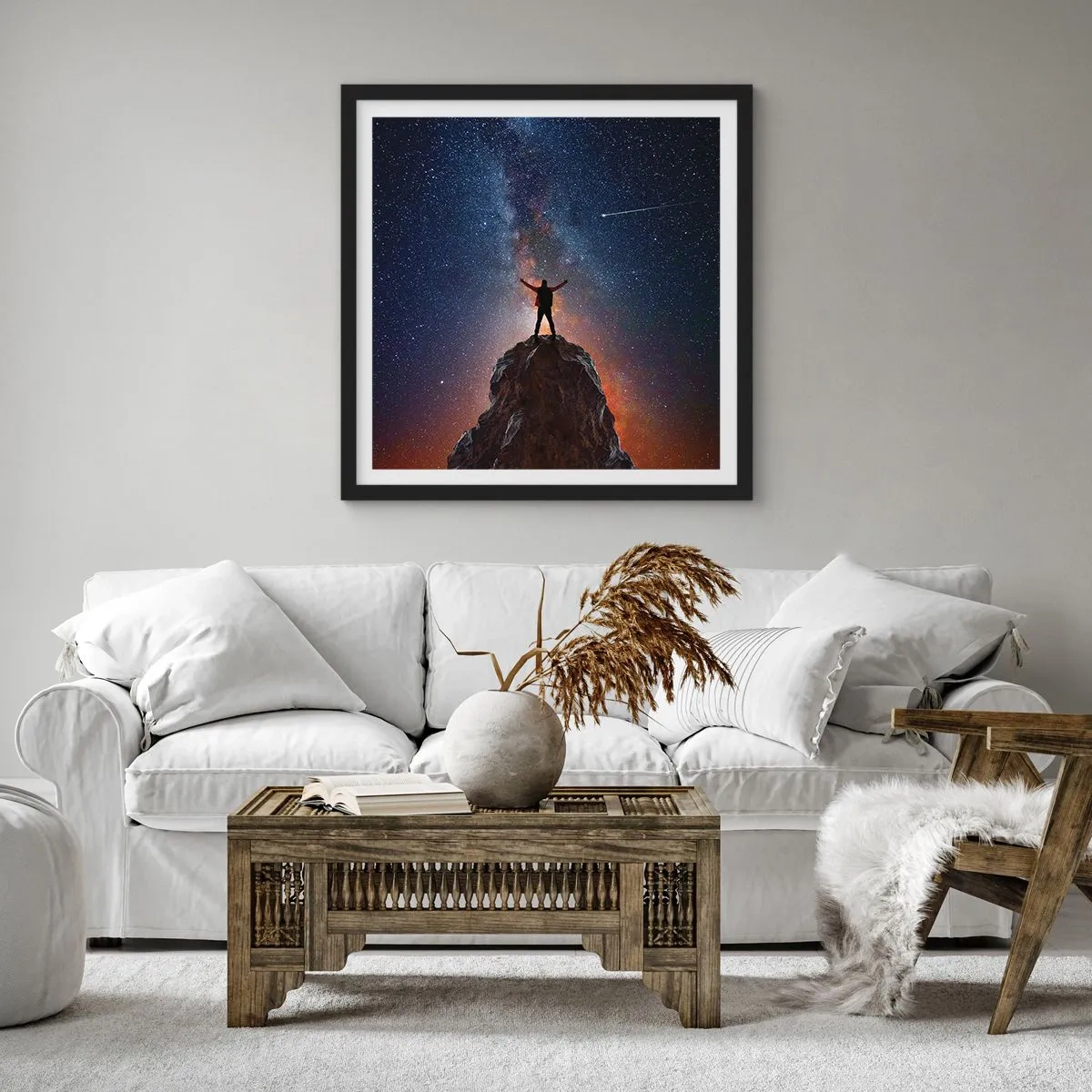 Poster in een zwarte lijst - De Kracht is bij mij! - 40x40 cm