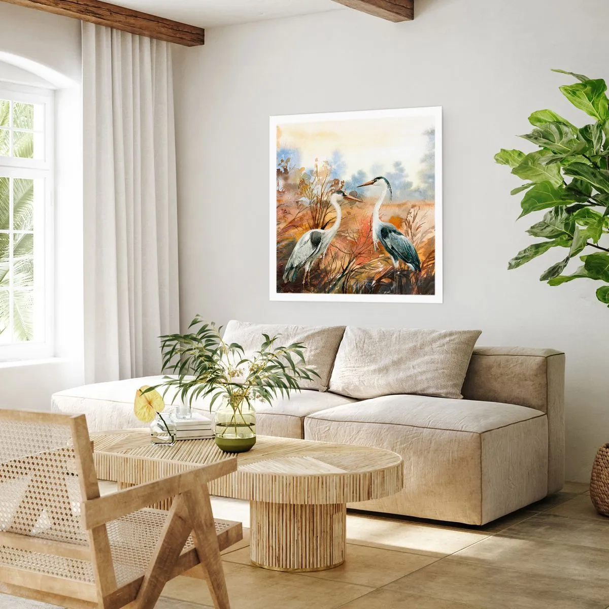 Poster - Waarheen in de herfst? - 60x60 cm