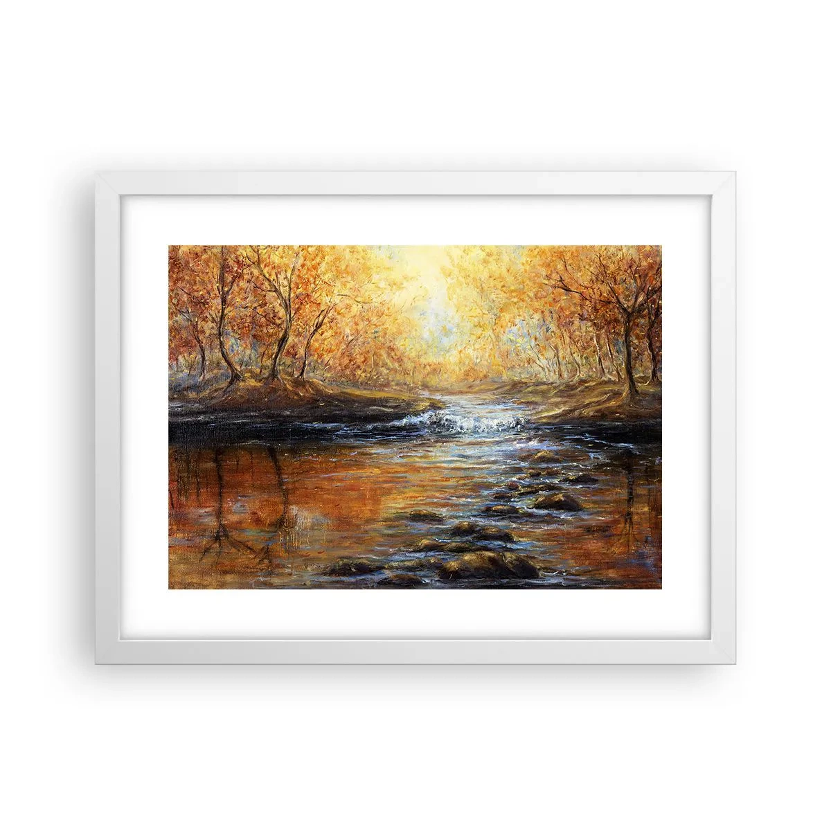 Poster in een witte lijst - De gouden stroom - 40x30 cm