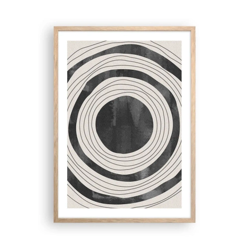 Een poster in een licht eiken lijst - Precies op het punt - 50x70 cm