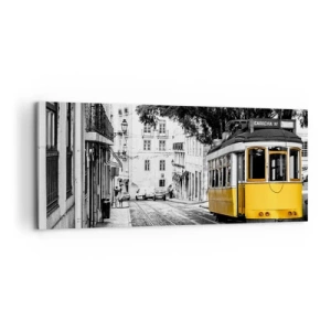 Schilderen op canvas - En op de achtergrond fado - 100x40 cm