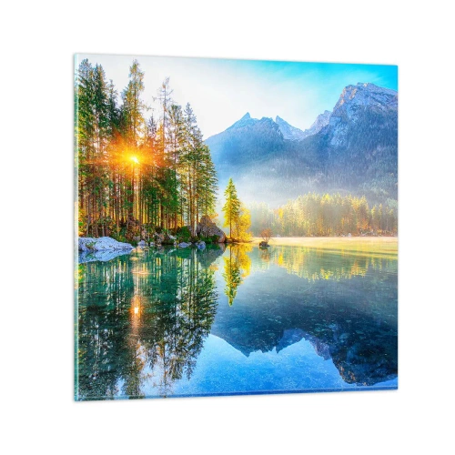 Schilderen op glas - Majesteit en zoetheid - 70x70 cm