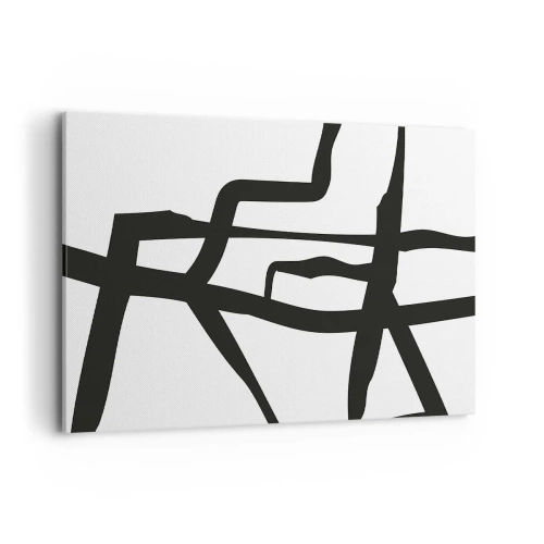 Schilderen op canvas - Zwart-wit ontwerp - 100x70 cm