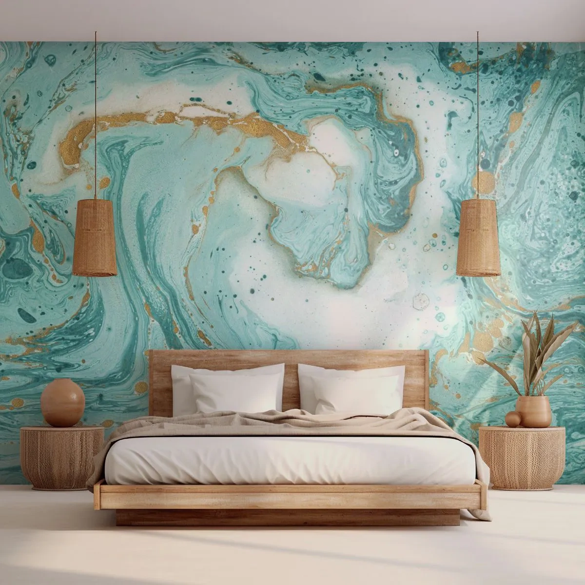 Fotobehang Premium Canvas - Onder de grote golf van het Edo-tijdperk - Abstractie, Deel, Grafisch - 250x175 cm