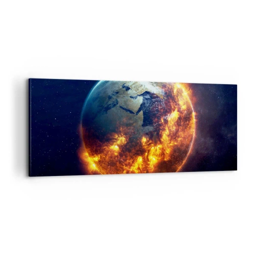 Schilderen op canvas - De vlam van de Apocalypse - 100x40 cm