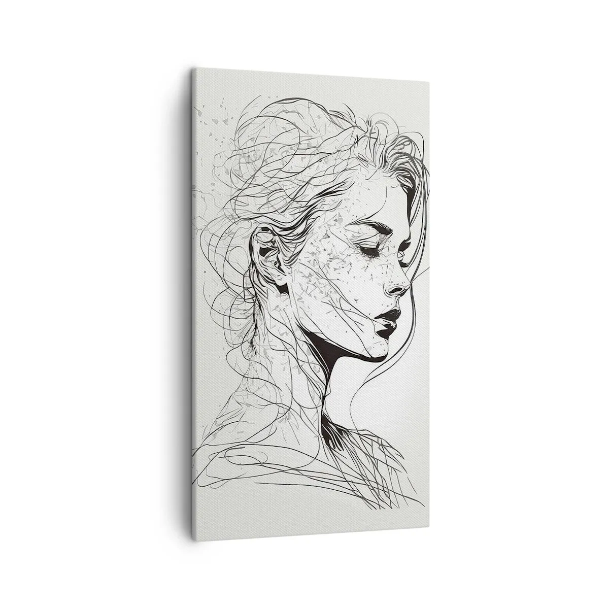 Schilderen op canvas - Portret in gedachten - 45x80 cm