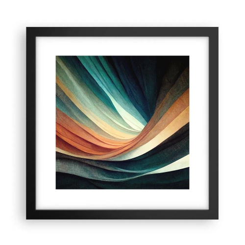 Poster in een zwarte lijst - Geweven uit kleuren - 30x30 cm