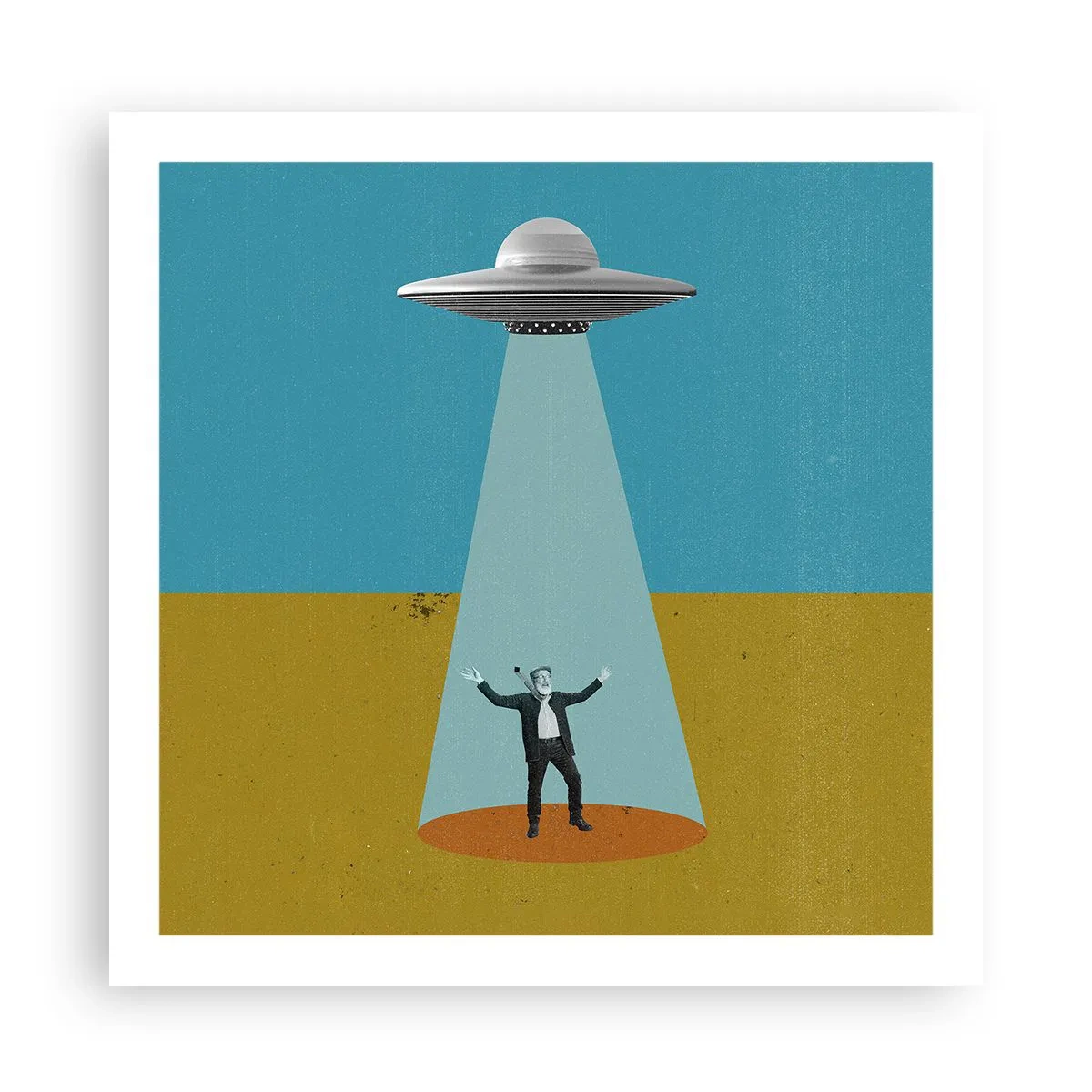 Poster - Een nauwe ontmoeting - 60x60 cm