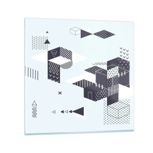 Schilderen op glas - In de ziel van een wiskundige - 40x40 cm