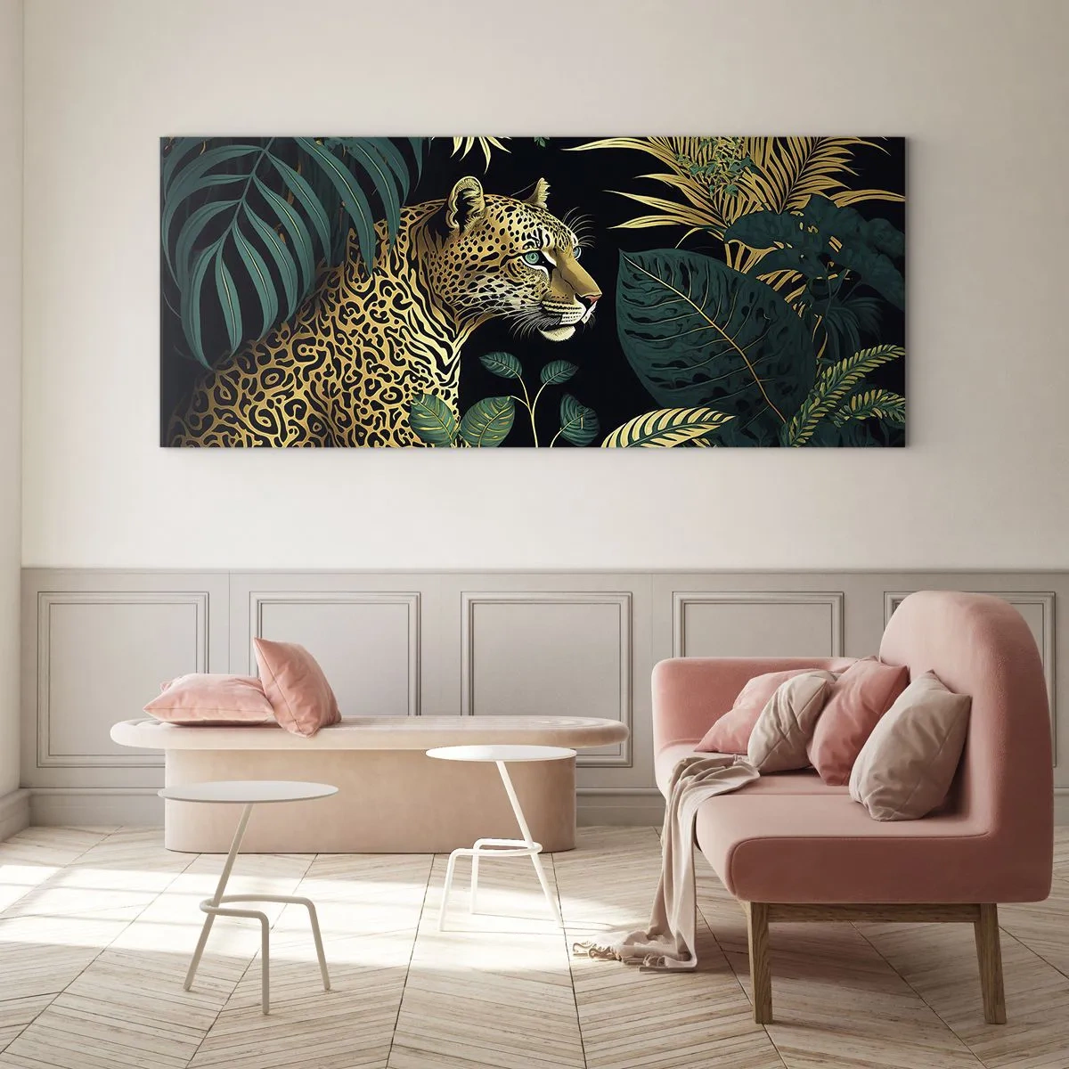 Schilderen op glas - Een gastheer in de jungle - 100x40 cm