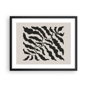 Poster in een zwarte lijst - Natuur van een vierkant - 50x40 cm