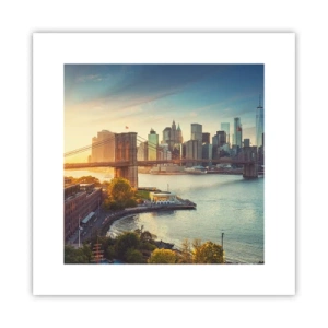 Poster - Dageraad in de grote stad - 30x30 cm