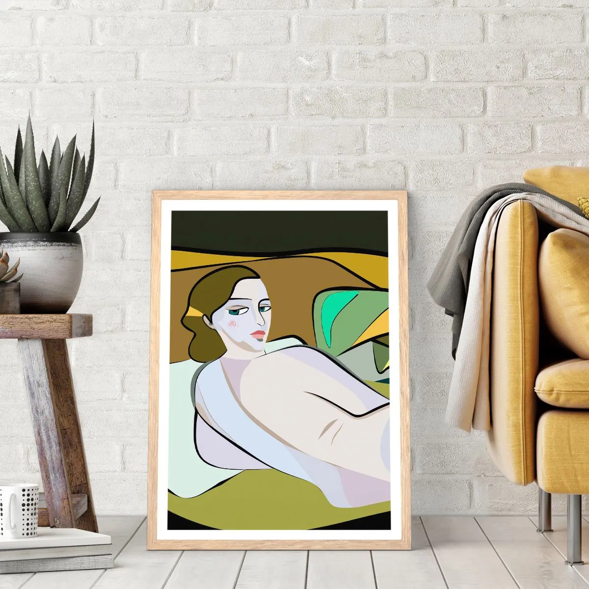 Een poster in een licht eiken lijst - Intiem portret - 61x91 cm