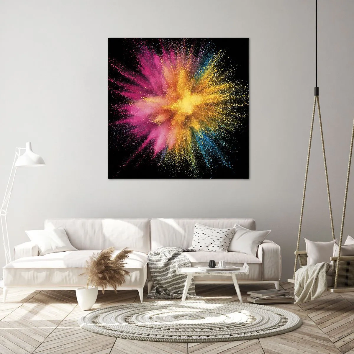 Schilderen op canvas - De geboorte van kleuren - 30x30 cm