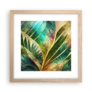 Een poster in een licht eiken lijst - De kleuren van de tropen - 30x30 cm