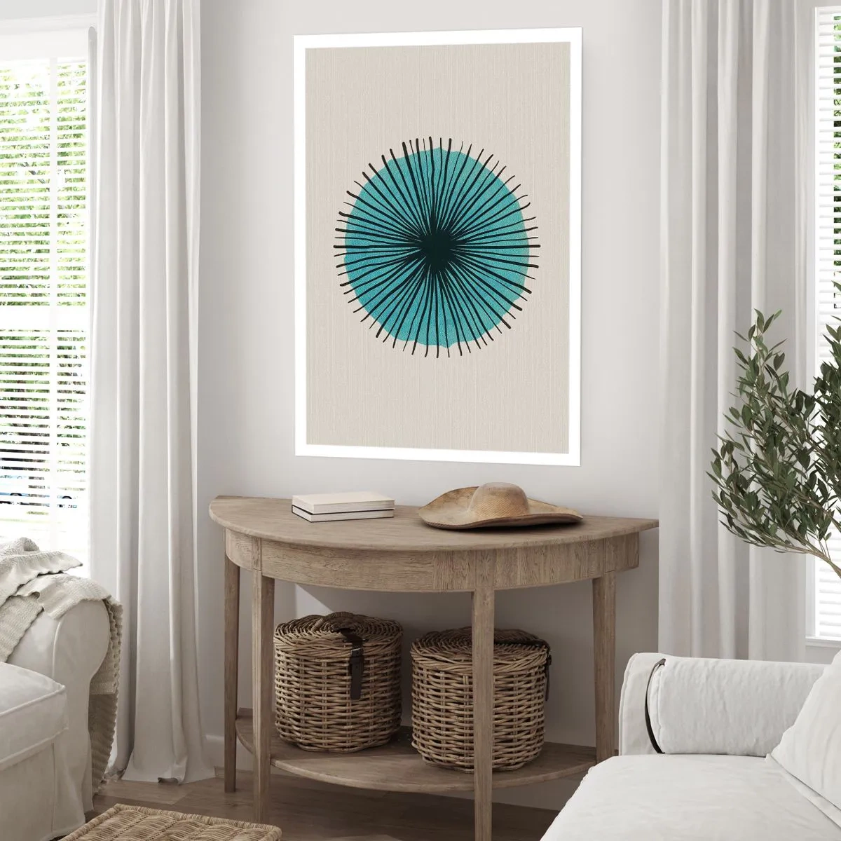 Poster - Stralend in het blauw - 50x70 cm