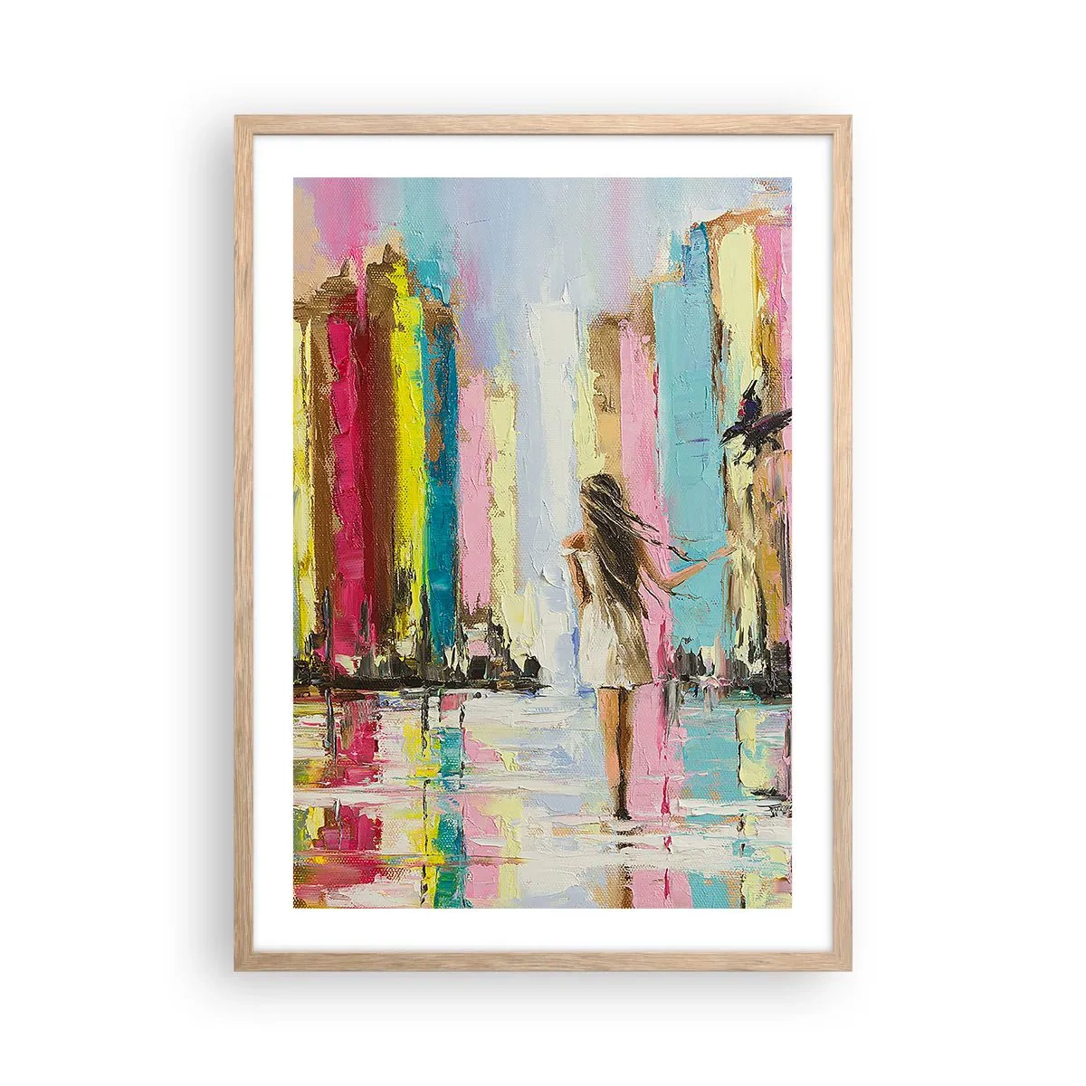 Een poster in een licht eiken lijst - Volg mij - 50x70 cm