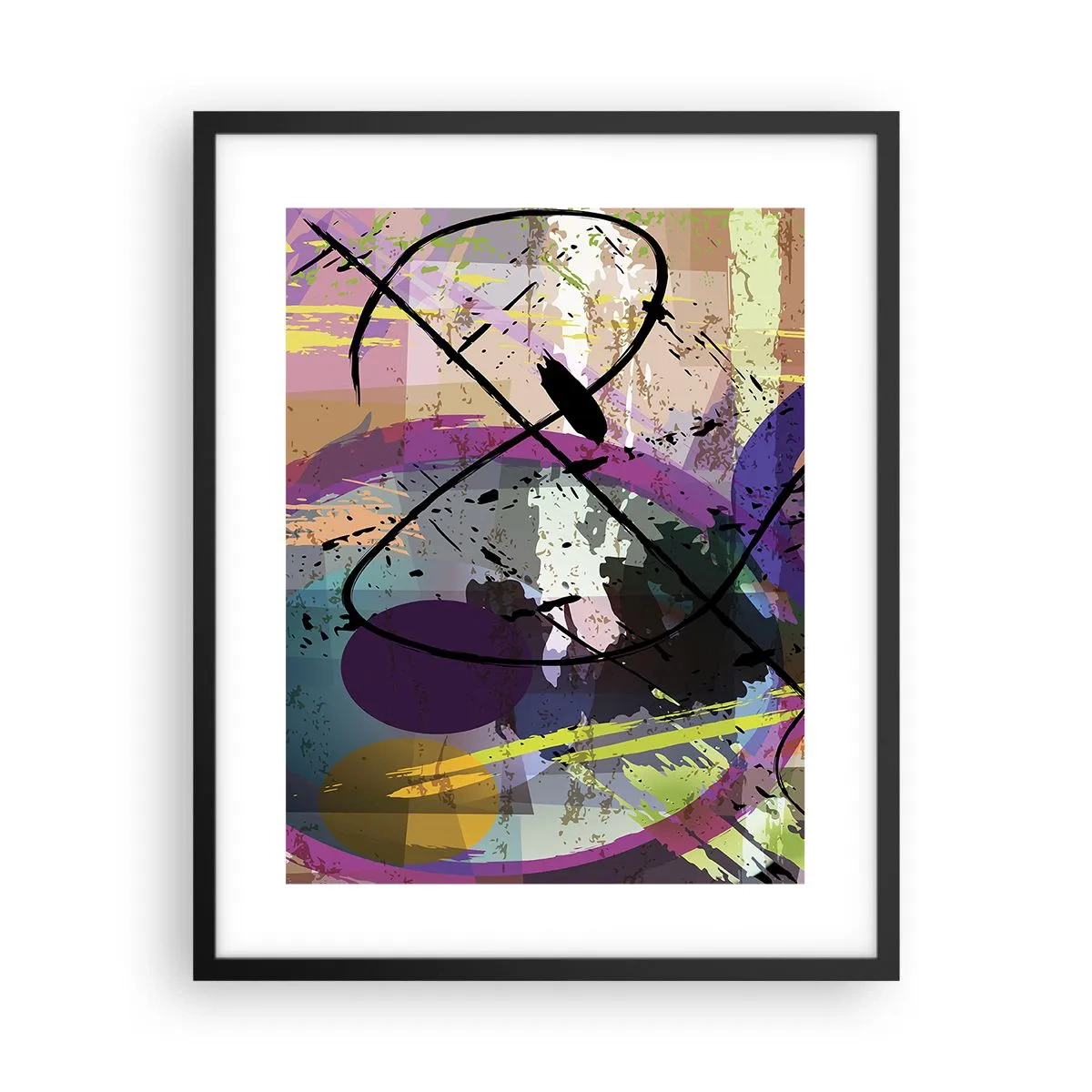 Poster in een zwarte lijst - Je kunt rechtdoor of rondom - 40x50 cm